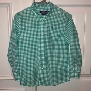 Vineyard Vines boys 8-10 button down Whale shirt